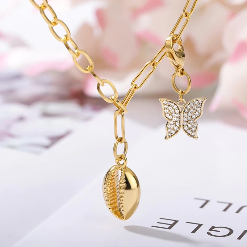 collier fantaisie papillon