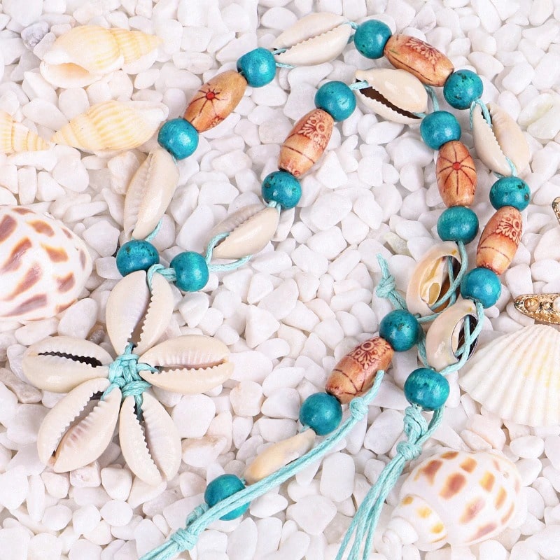 collier fleur cauri
