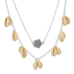 collier fleur coquillage