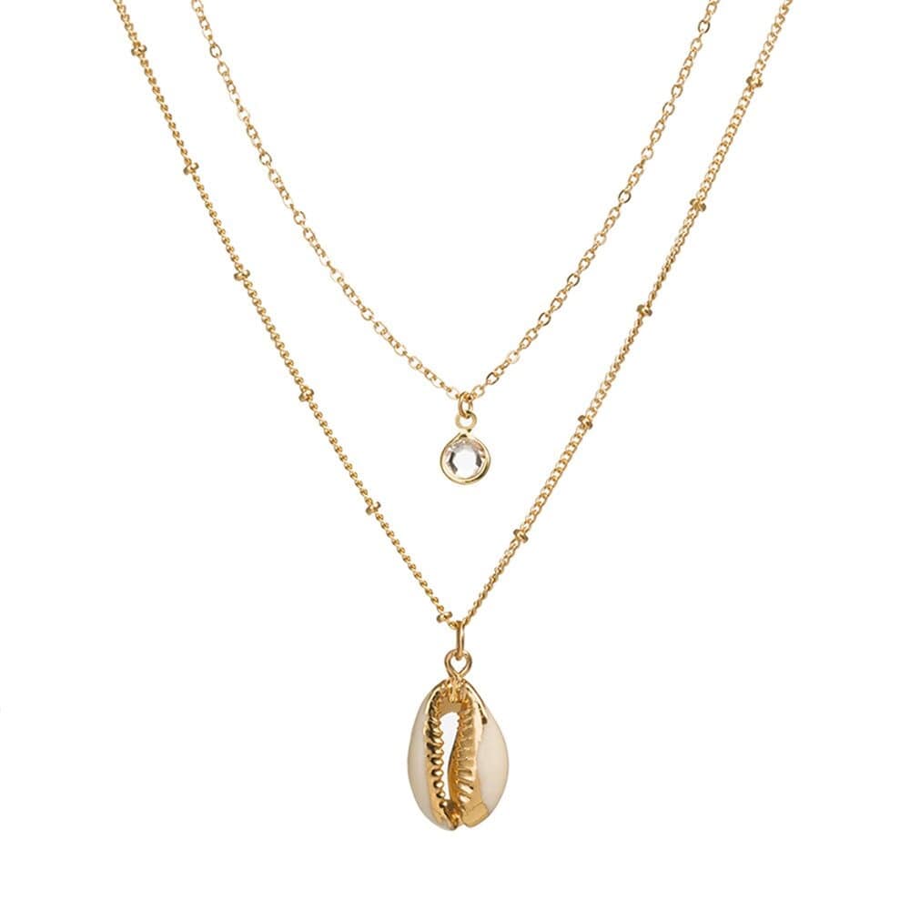 collier grain de café coquillage
