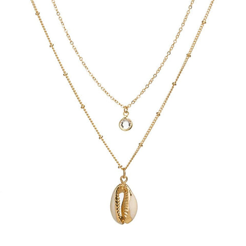 collier grain de café coquillage