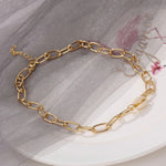 collier grosse maille or
