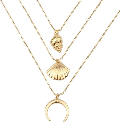 Collier coquillage lune