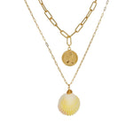 collier médaillon coquille