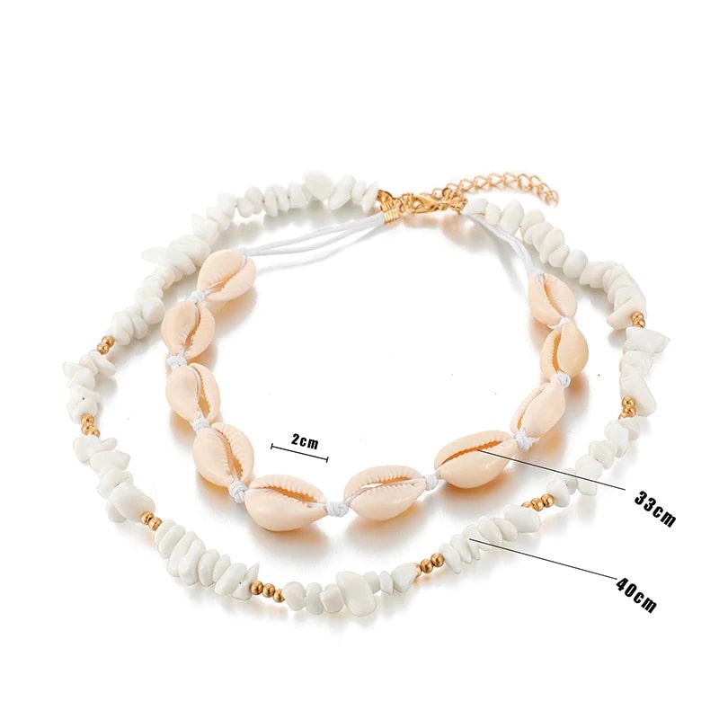 collier naturel coquillage