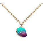 Collier palourde bleu et violet