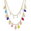 Collier pendentif coloré