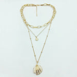 Collier pendentif coquille