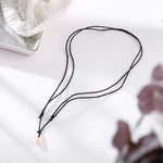 collier pendentif cordon noir