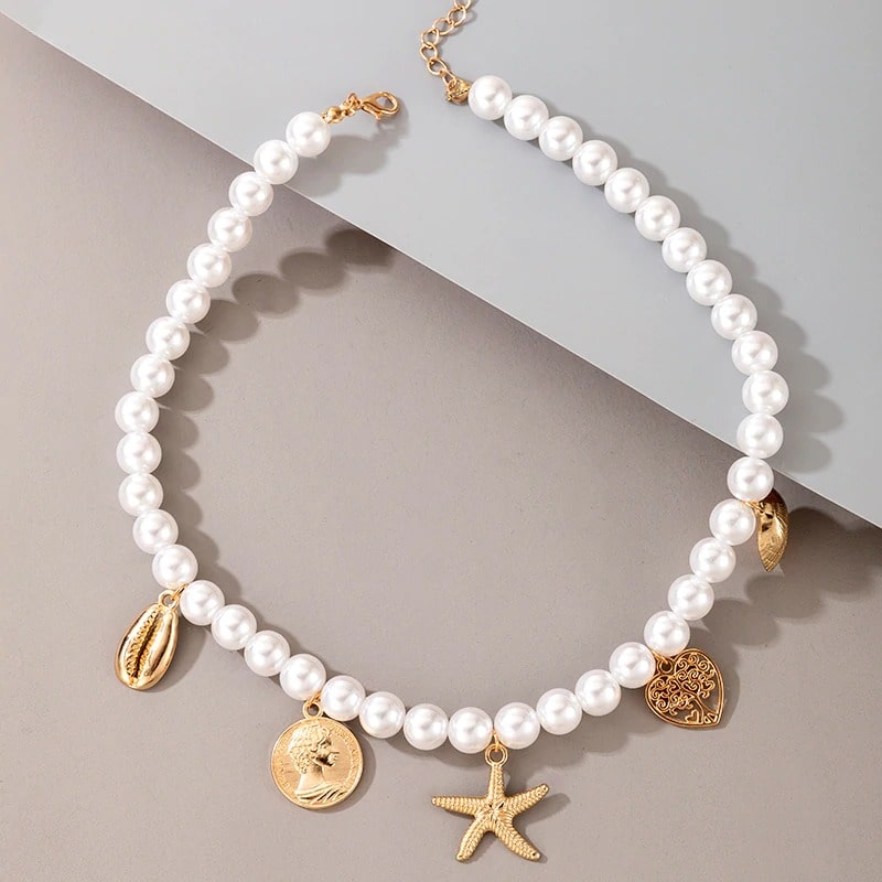 Collier pendentif marin plage