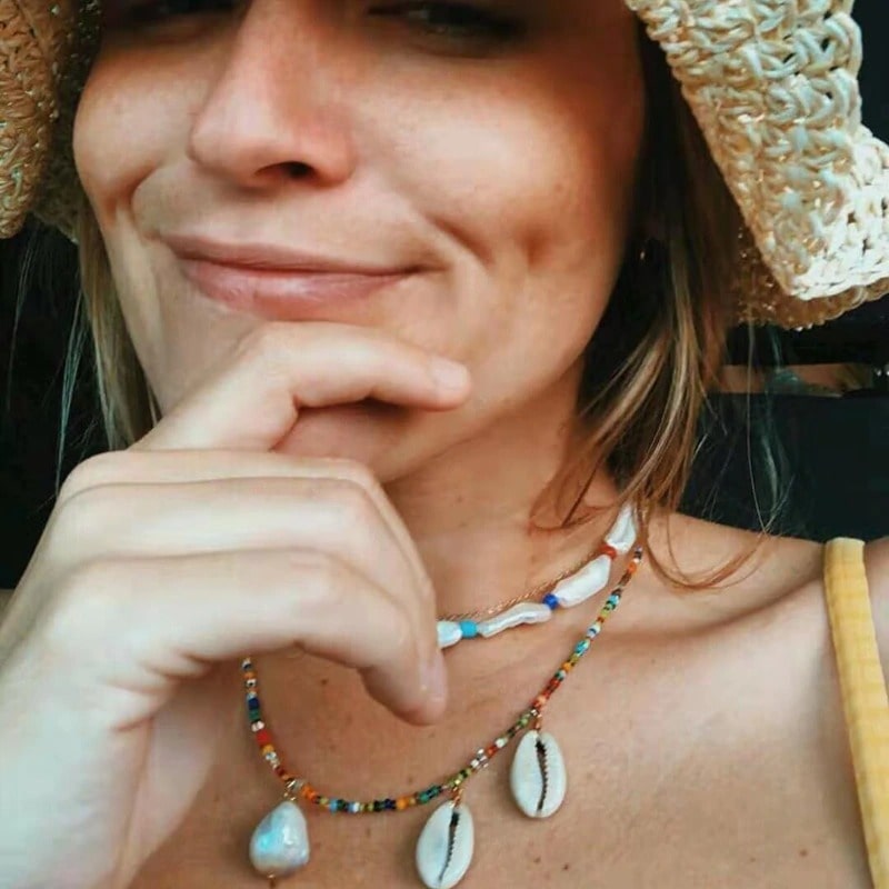 Collier perde de cauris