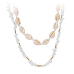 collier porcelaine coquillage