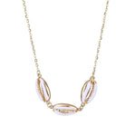 collier porcelaine doré