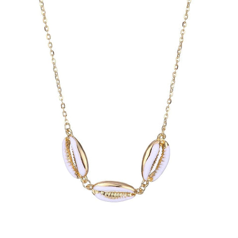 collier porcelaine doré
