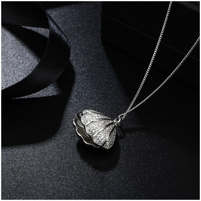 NKlaus Pendentif Coquillage Testa Argent 925 - 22x20 Mm Design Marin - Bijou Élégant 15293