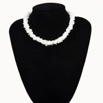 collier puka blanc