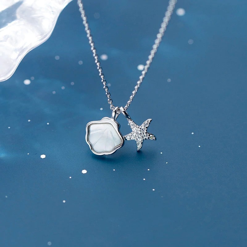 coquillage pendentif argent