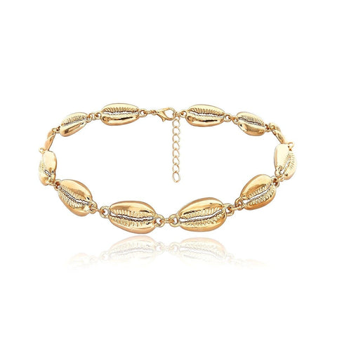 Acheter un collier coquillage doré