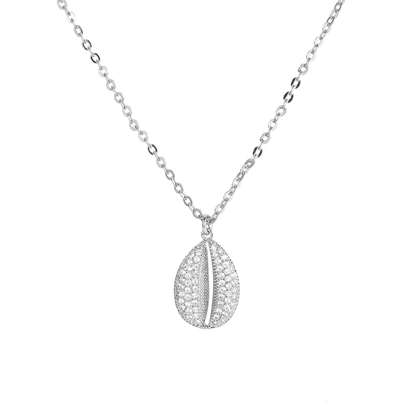 Pendentif cauri argenté