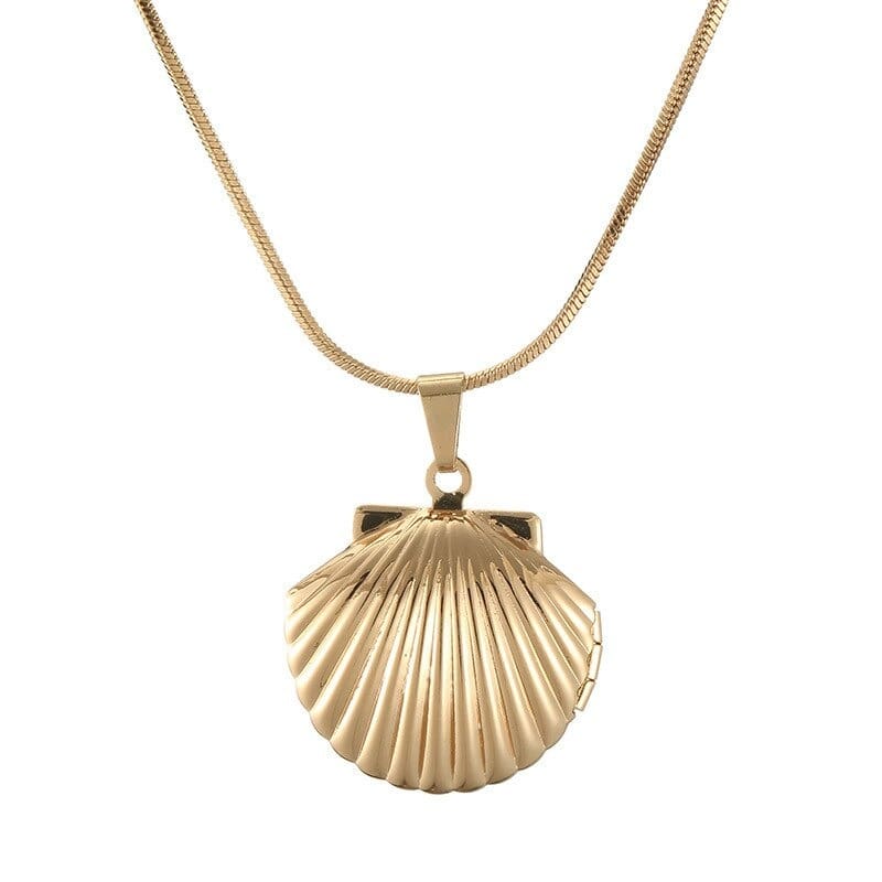 Pendentif coquille dorée
