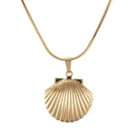 Pendentif coquille dorée