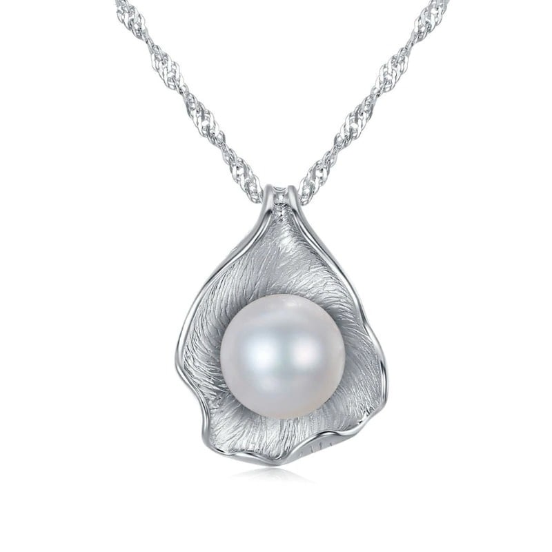 Perle de coquillage argent