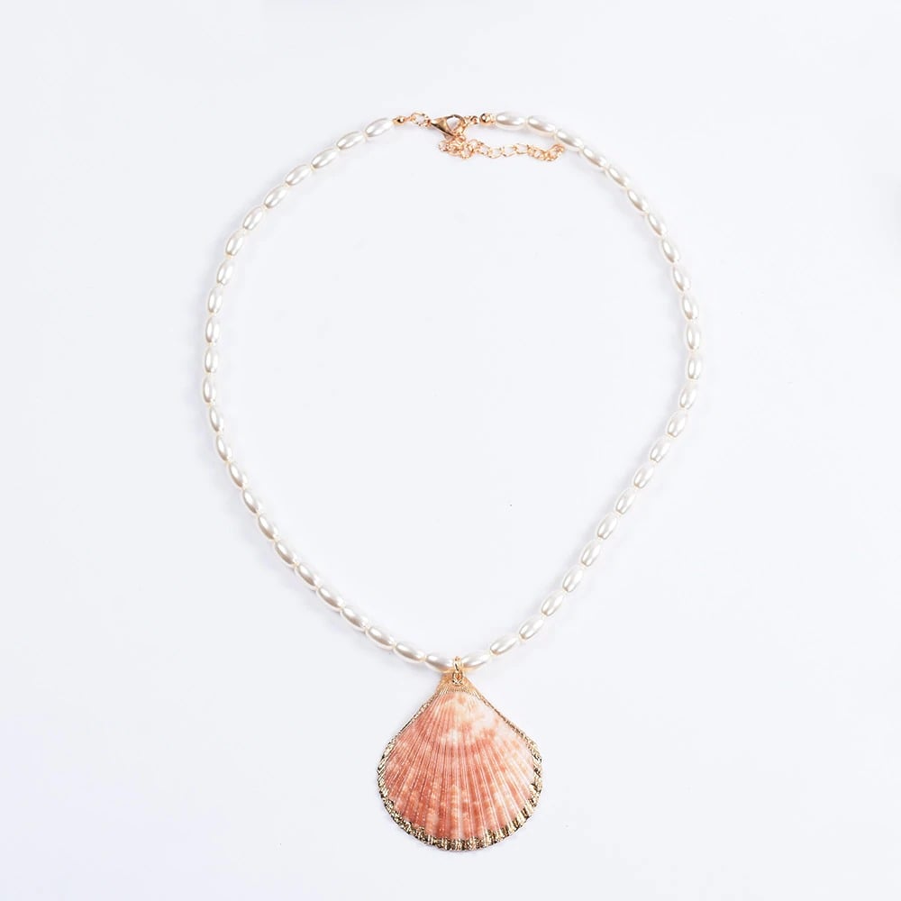 collier coquillages pendentif