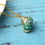 Collier coquillage turquoise