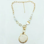 Collier coquille perles